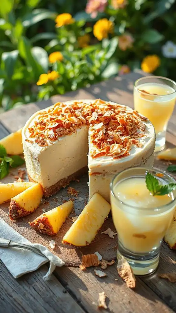 tropical cheesecake with coconut