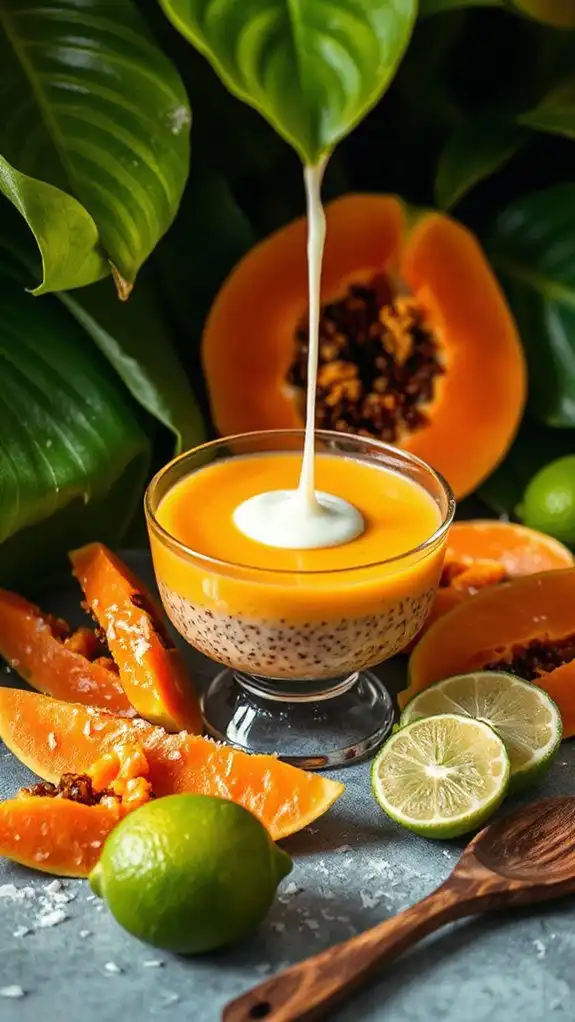 tropical chia seed dessert