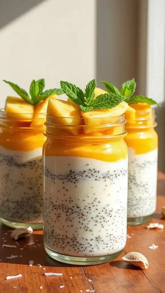 tropical chia seed pudding