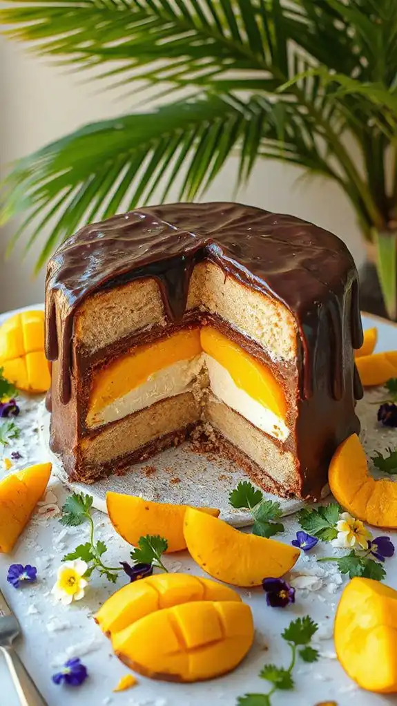 tropical chocolate dessert twist