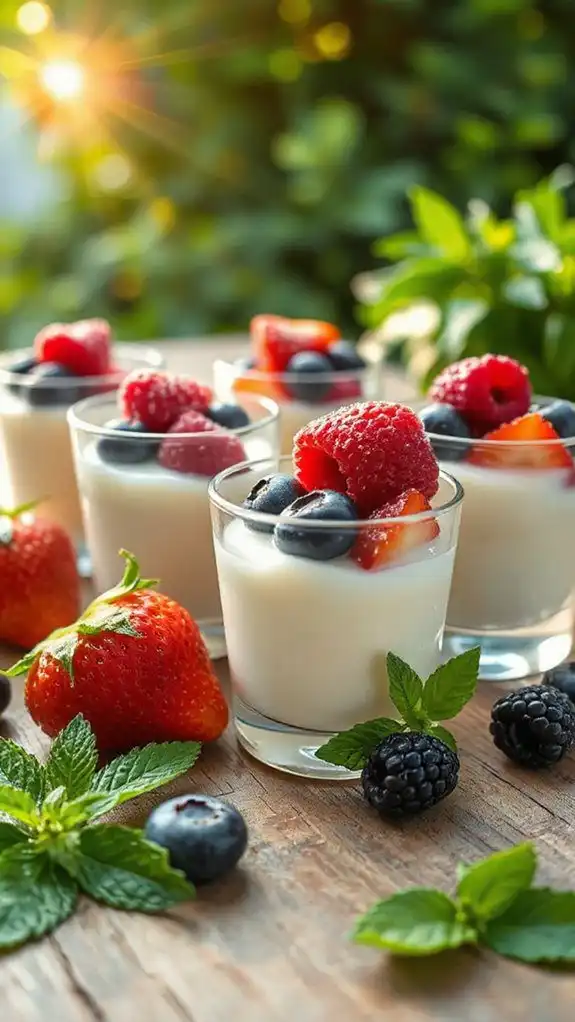 tropical coconut berry dessert