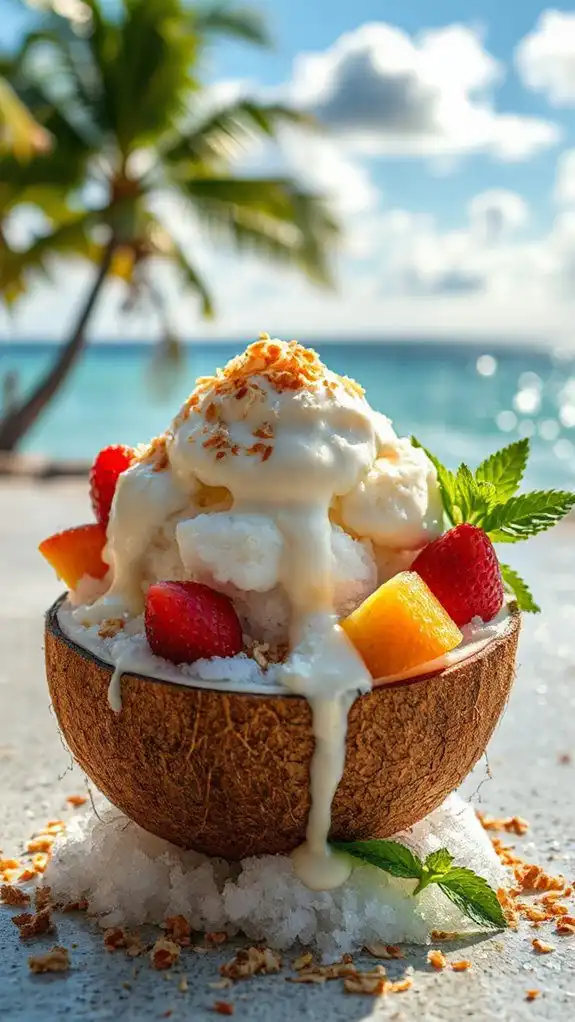 tropical coconut ice delight