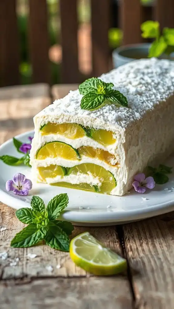tropical coconut lime dessert