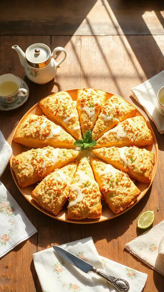 tropical coconut lime scones tropical coconut lime scones