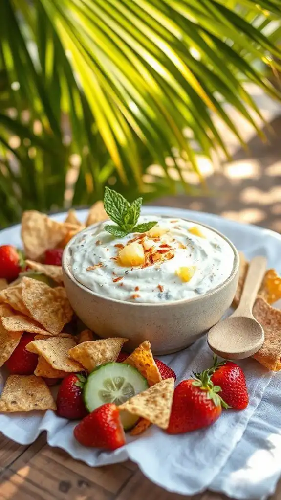 tropical coconut pineapple dip