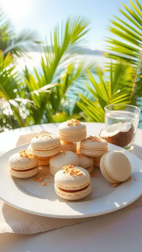 tropical coconut water macarons tropical coconut water macarons