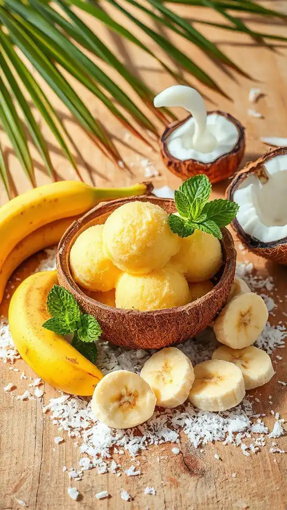 tropical dairy free dessert