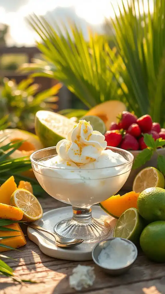 tropical dairy free dessert