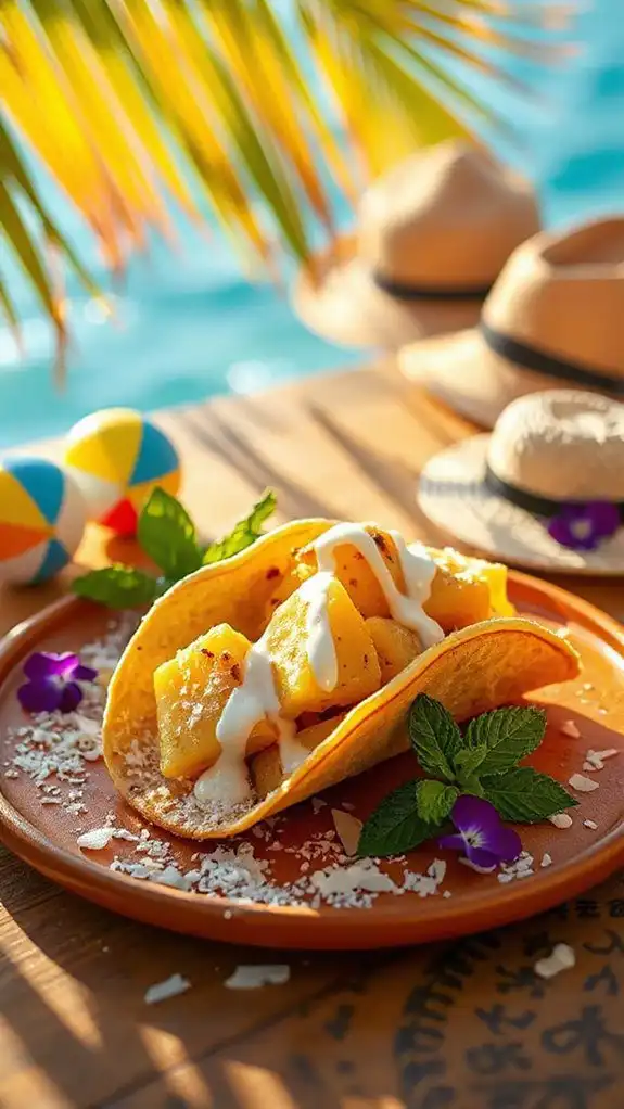 tropical dessert taco delight