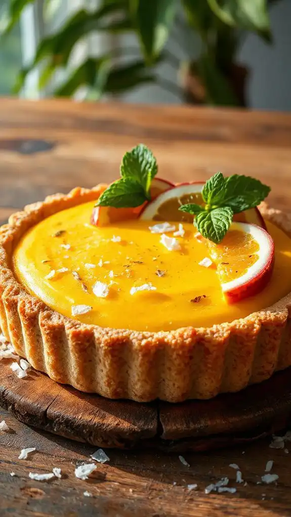 tropical dessert with macadamia