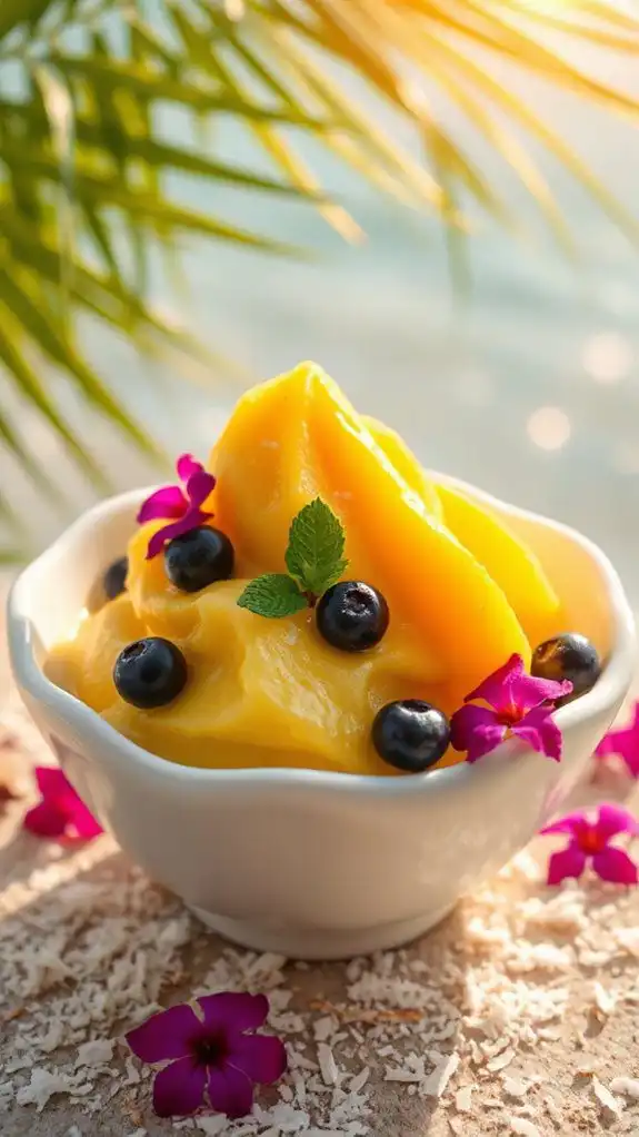 tropical frozen yogurt delight