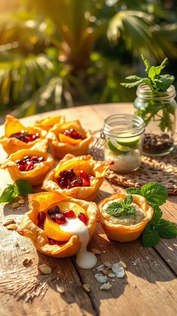 tropical fruit filo delight