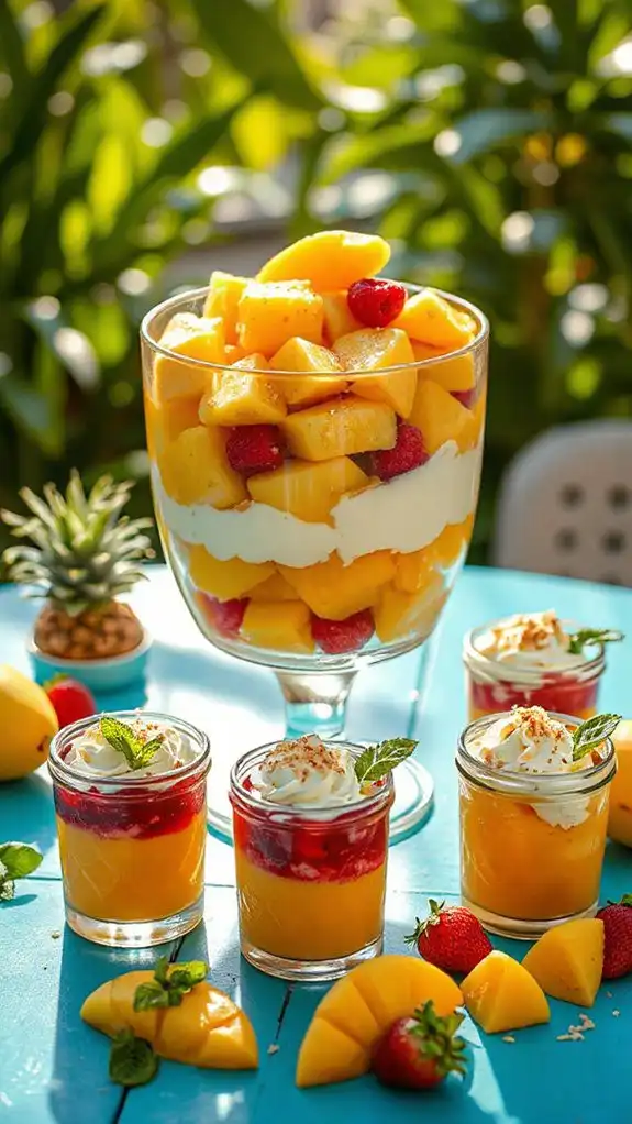 tropical fruit summer dessert