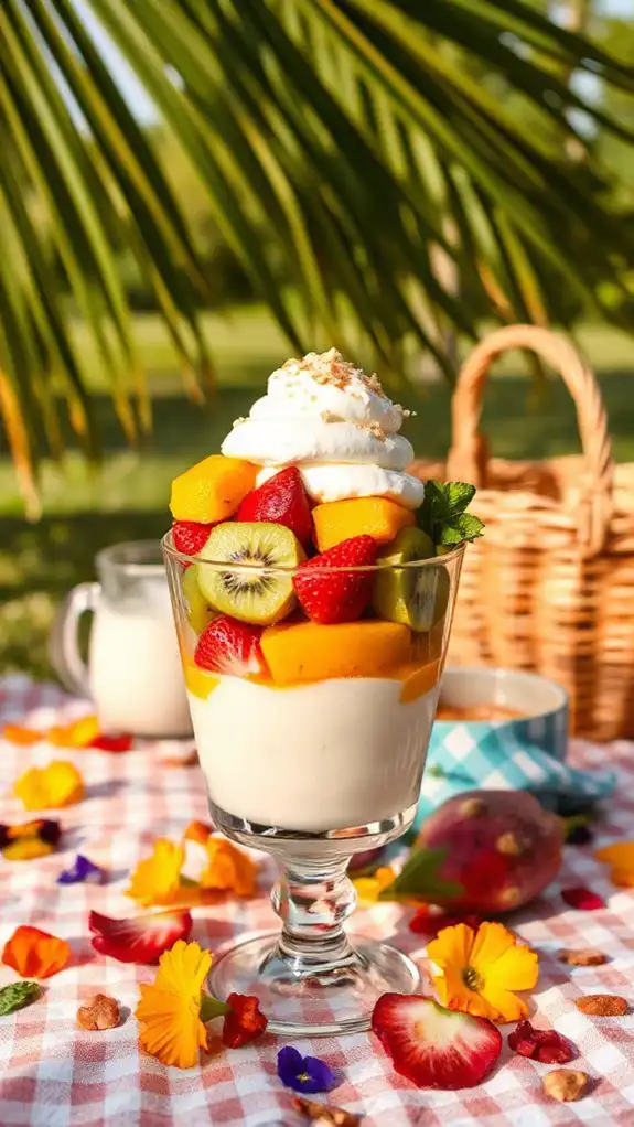 tropical fruit yogurt parfait