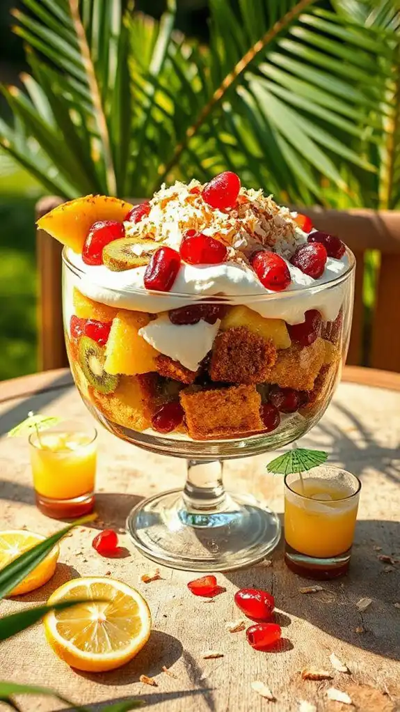 tropical gingerbread layered dessert