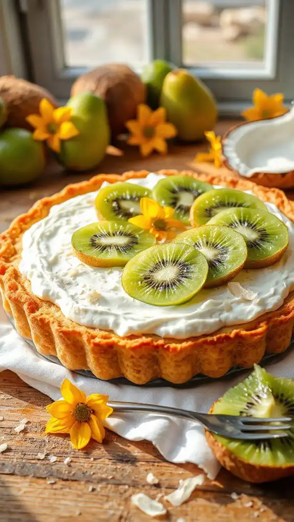 tropical kiwi coconut dessert