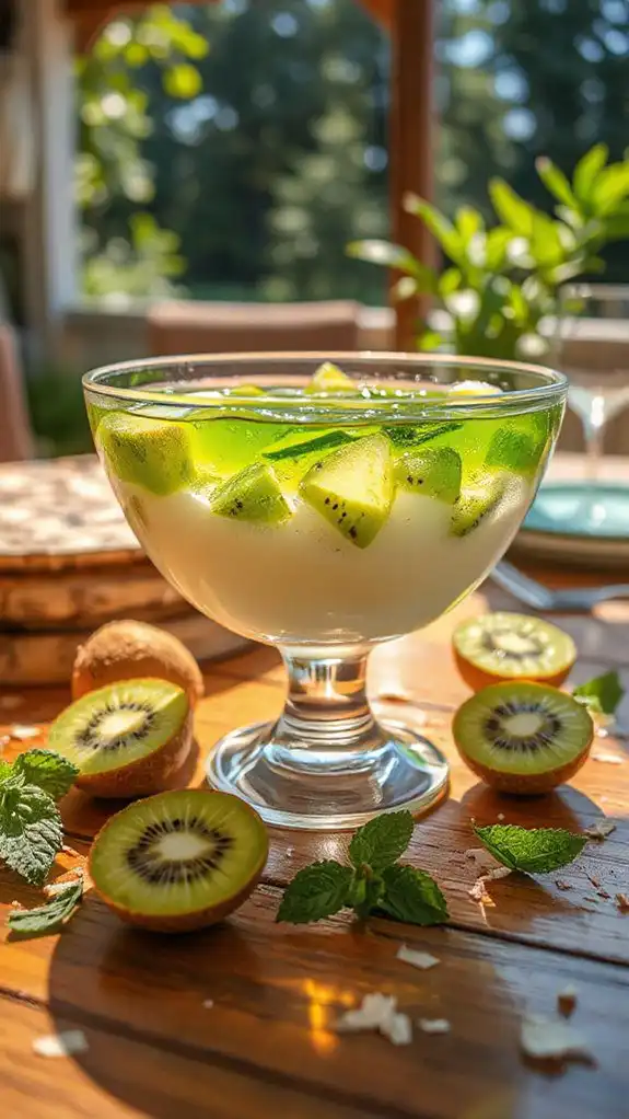 tropical kiwi coconut jelly
