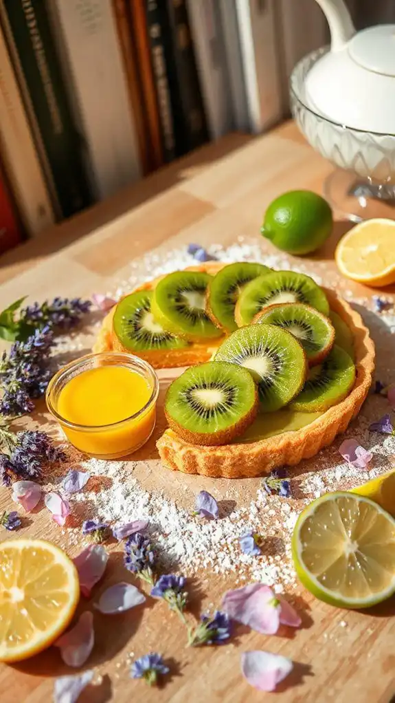 tropical kiwi lime dessert tart