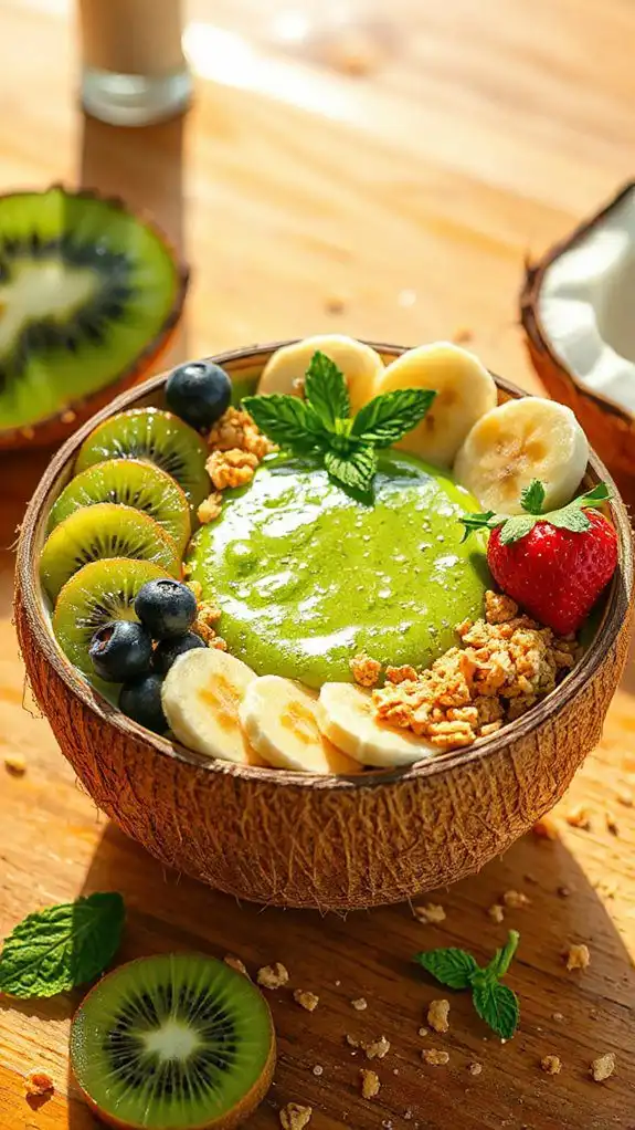 tropical kiwi smoothie bowl