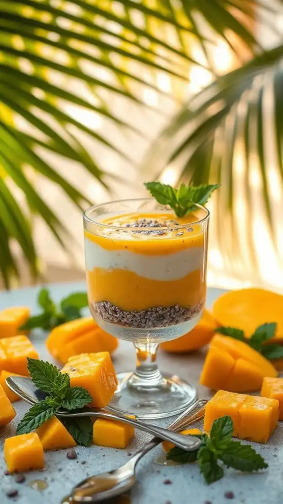 tropical mango chia mousse