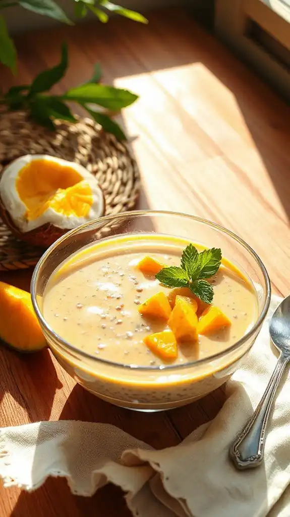 tropical mango chia pudding