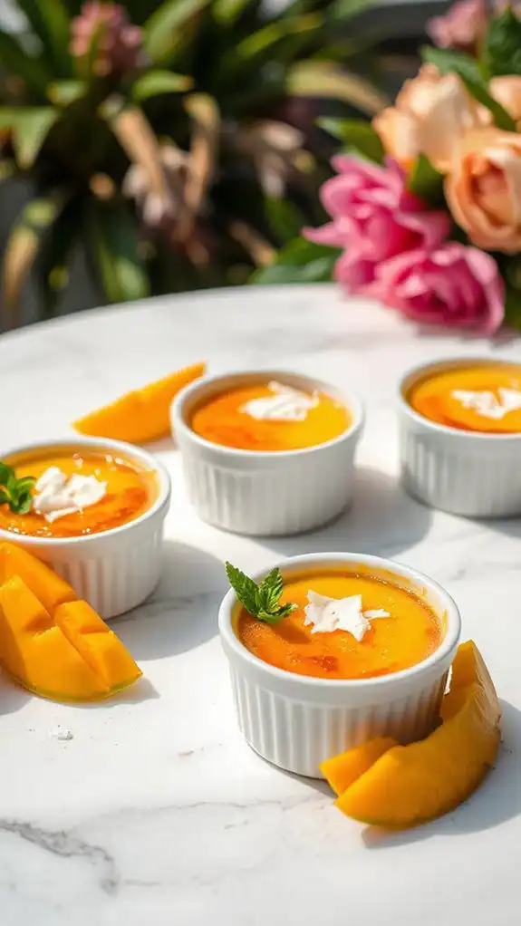tropical mango coconut dessert