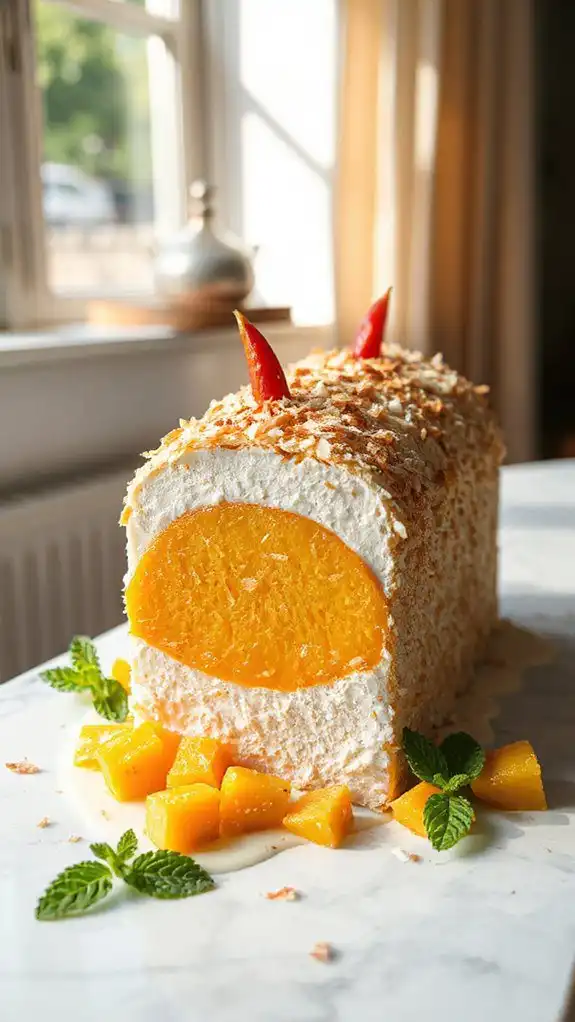 tropical mango coconut dessert