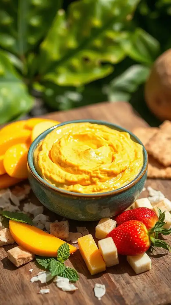 tropical mango coconut hummus