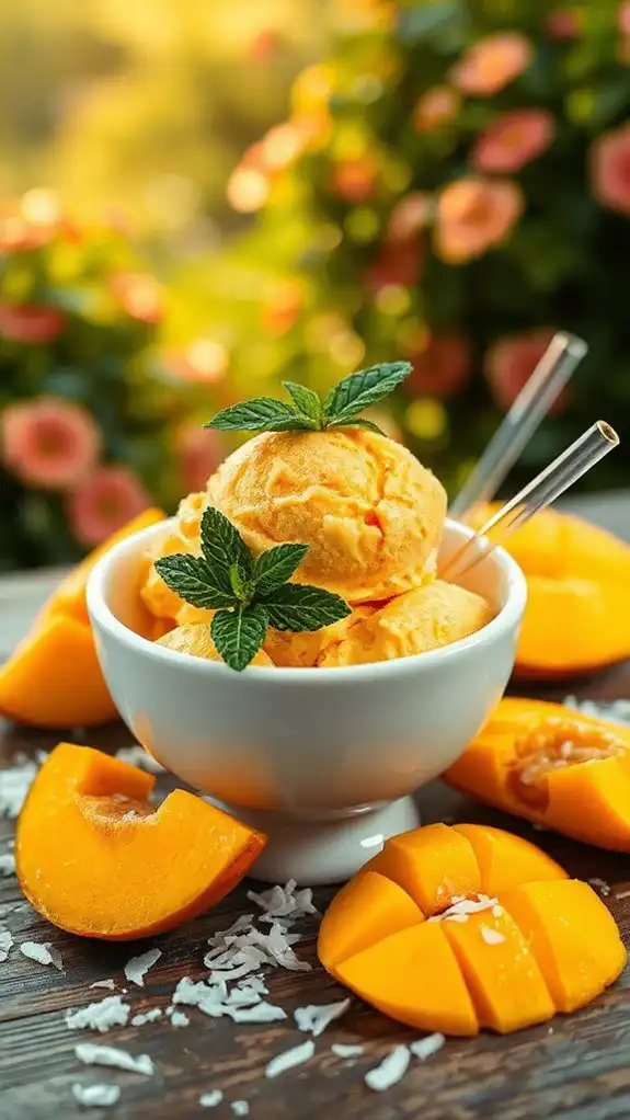 tropical mango coconut ice cream