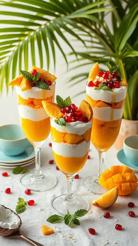 tropical mango coconut parfait