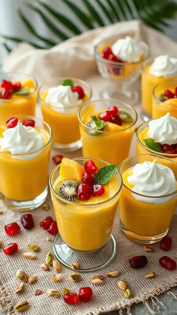 tropical mango custard dessert
