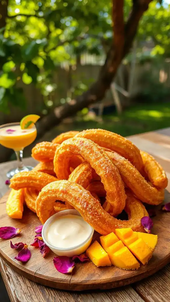 tropical mango hibiscus churros