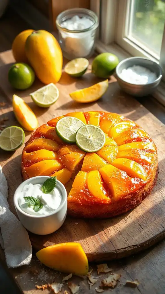 tropical mango lime cake