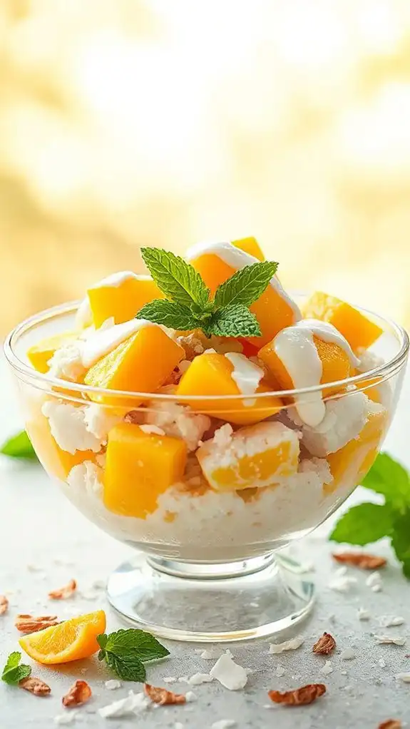 tropical mango tapioca dessert