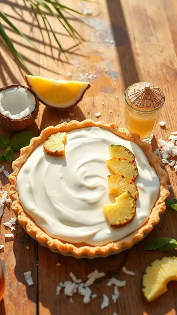 tropical no bake cream pie