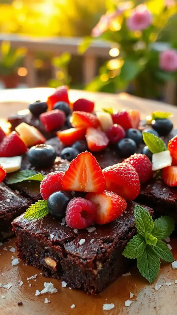 tropical nutty brownie delight