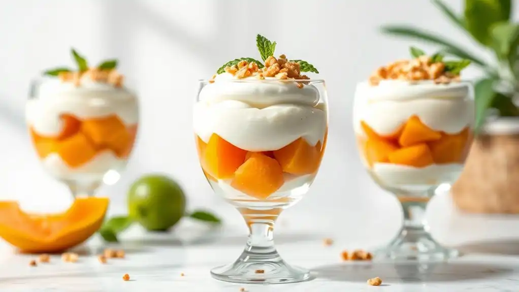tropical papaya lime desserts