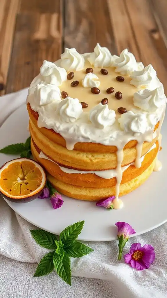 tropical passion fruit cake