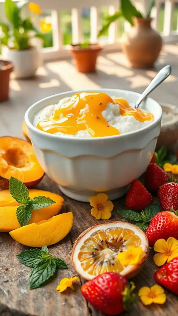 tropical passionfruit coconut dessert