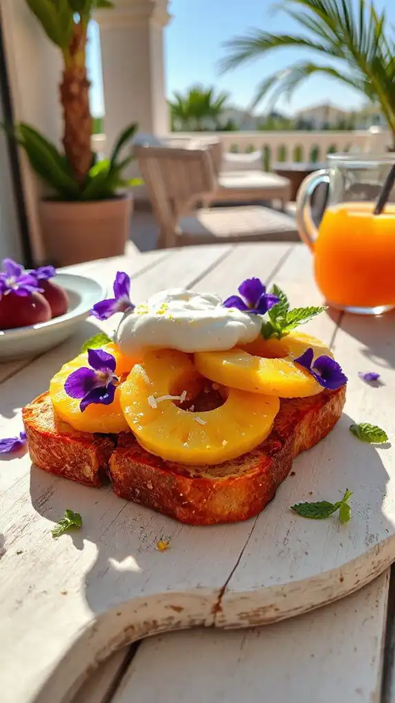 tropical pineapple toast delight tropical pineapple toast delight