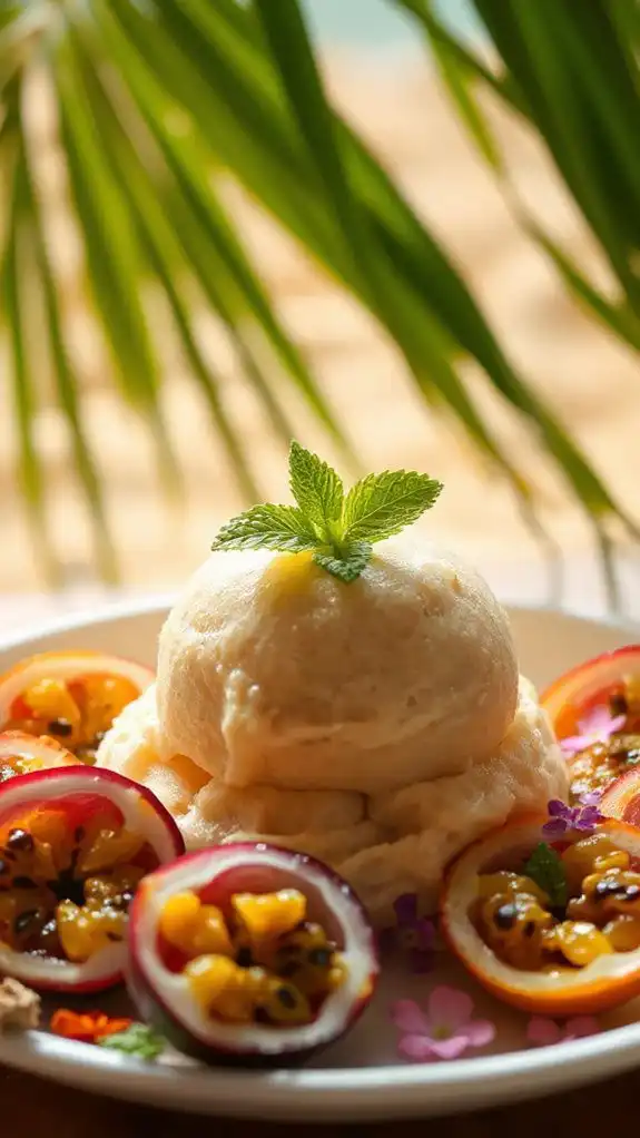 tropical refreshing frozen dessert