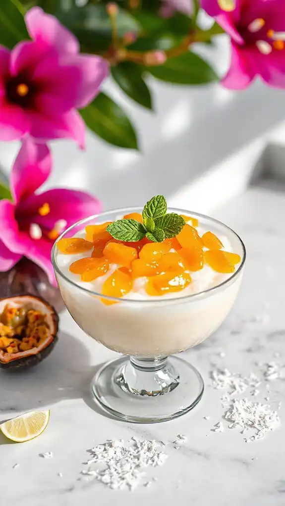 tropical sago passionfruit dessert