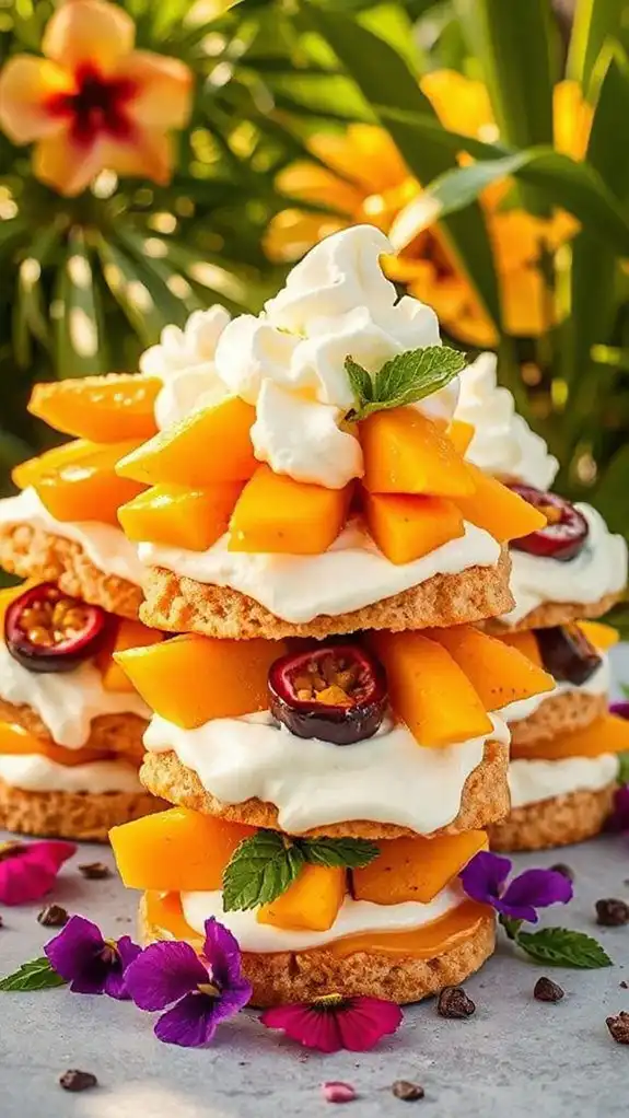 tropical shortcake refreshing dessert