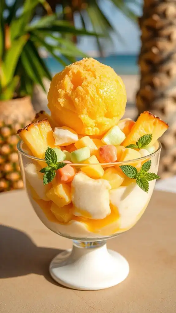 tropical sorbet for summer