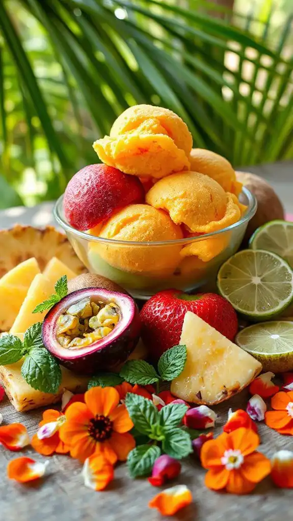 tropical sorbet for summer