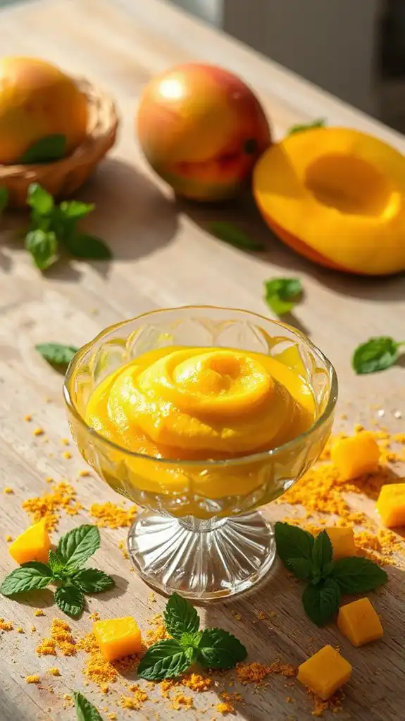 tropical turmeric mango dessert