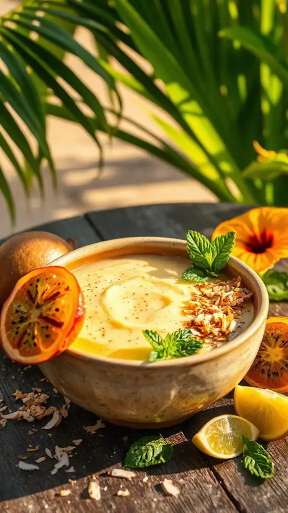 tropical vegan chia pudding