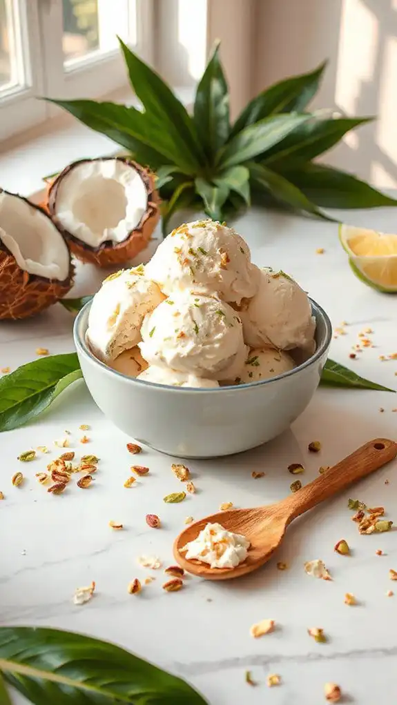 tropical vegan ice cream