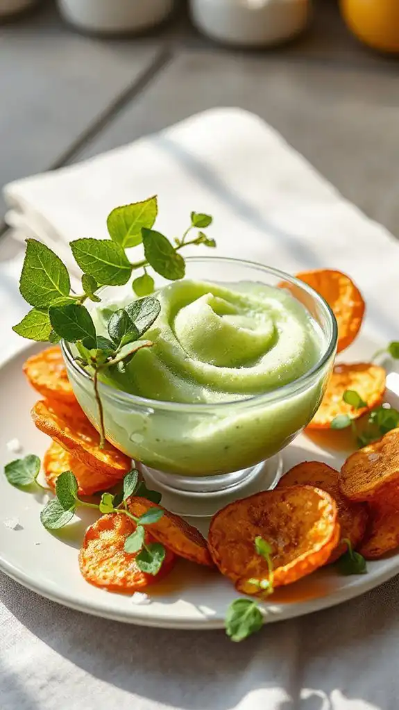 tropical vegan sweet potato sorbet