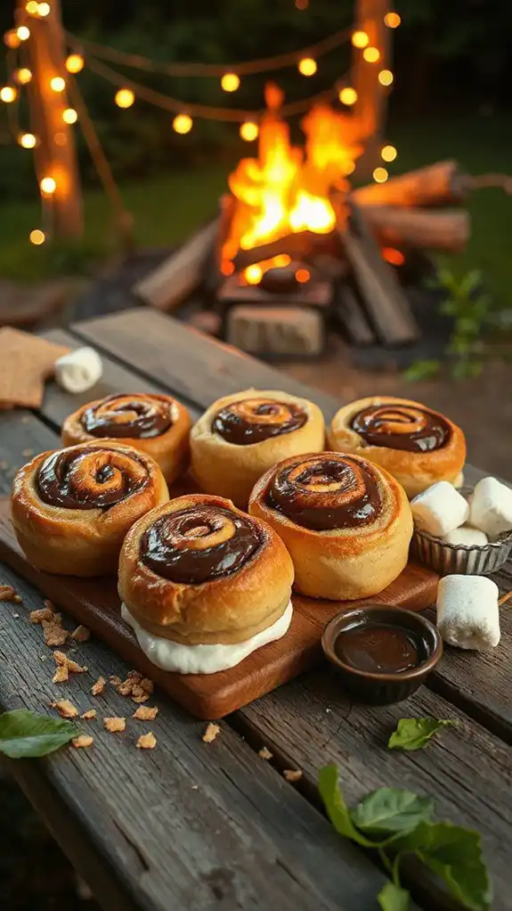 twisted cinnamon roll s mores
